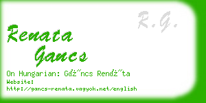 renata gancs business card